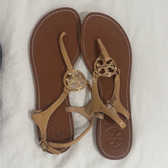 Tory Burch Shoes - Tory Burch Beige Leather Sandals
